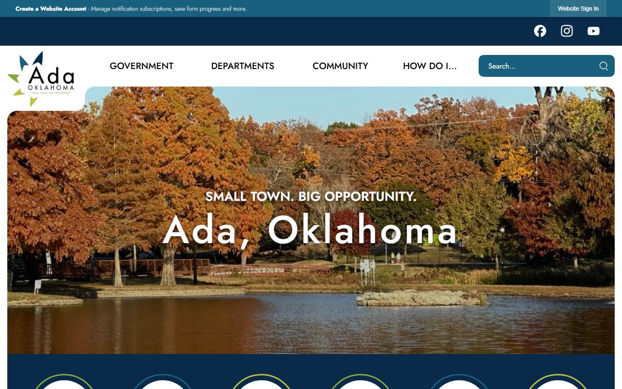 Ada Oklahoma phone directory city website