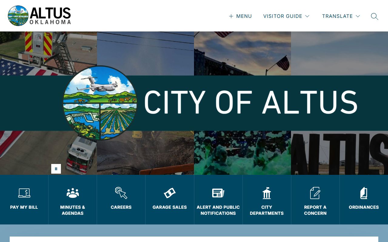 Altus Oklahoma phone directory city official website