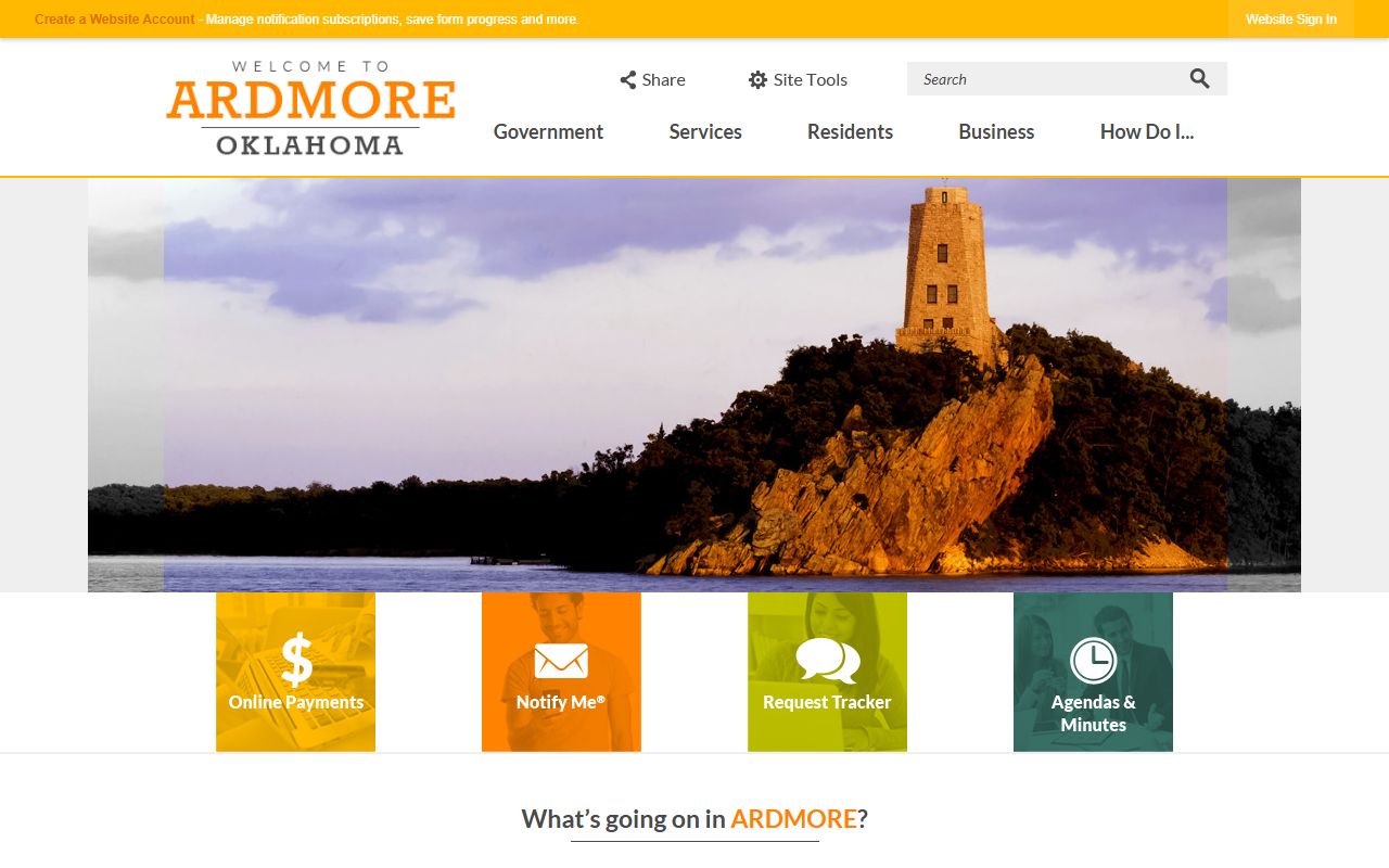 Ardmore Oklahoma phone directory city official website