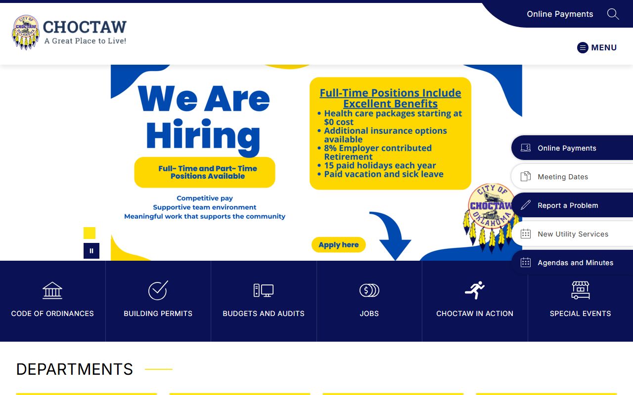 Choctaw Oklahoma phone directory city website