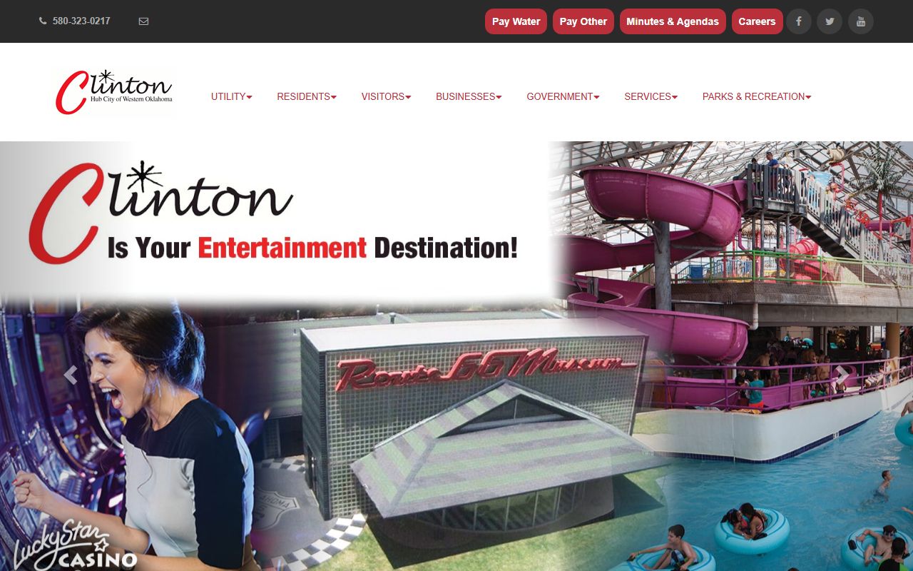 Clinton Oklahoma phone directory city official website