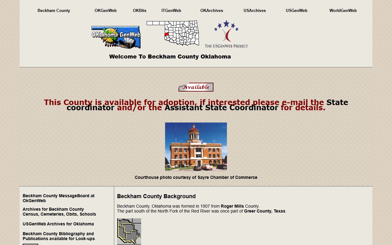 Elk City Oklahoma phone directory Beckham County genealogy records