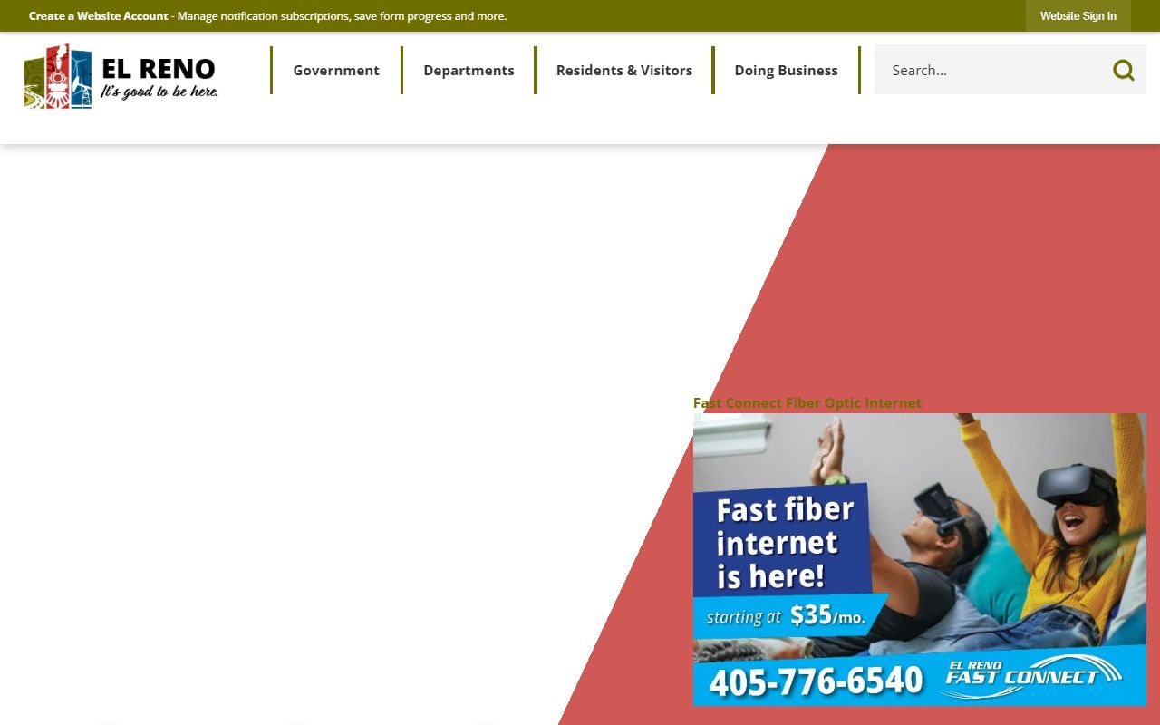 El Reno Oklahoma phone directory city website