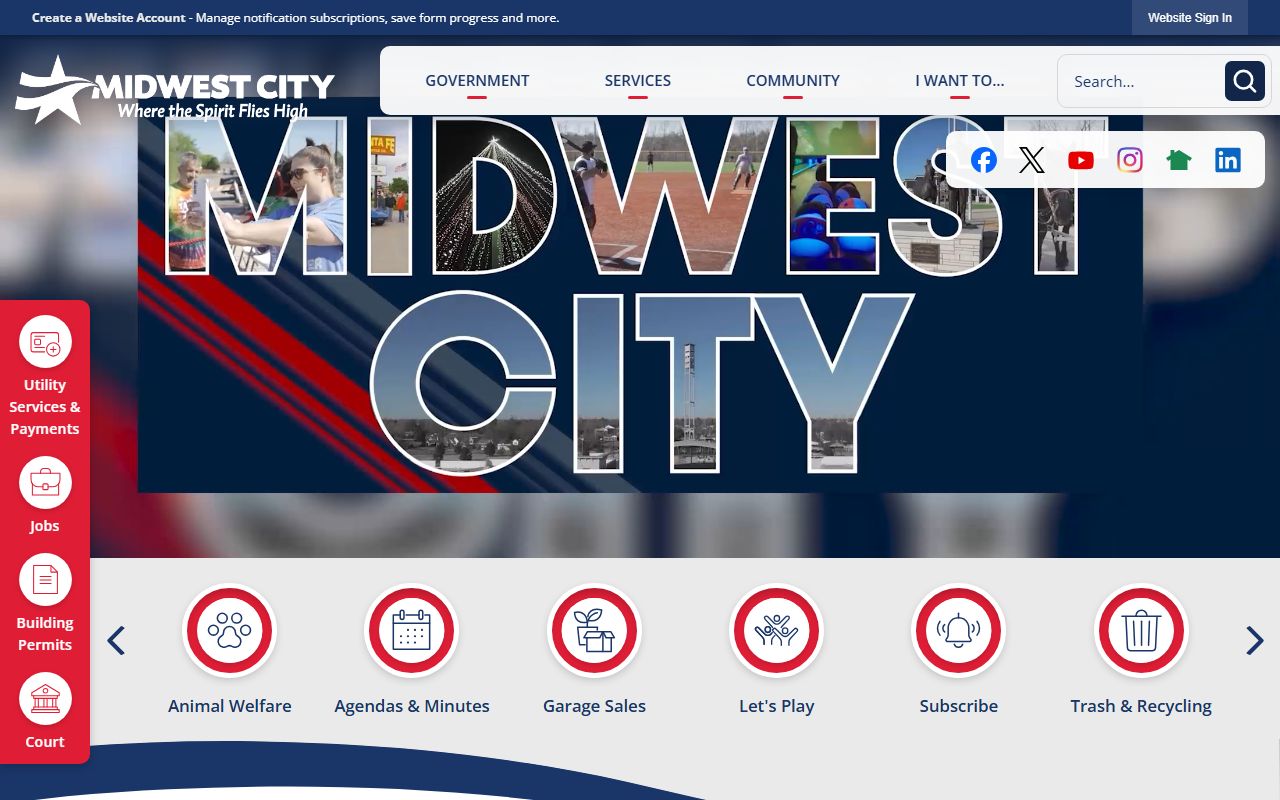Midwest City Oklahoma phone directory official city website
