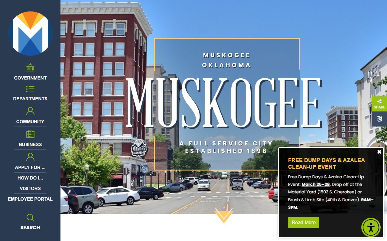 Muskogee Oklahoma phone directory city official website