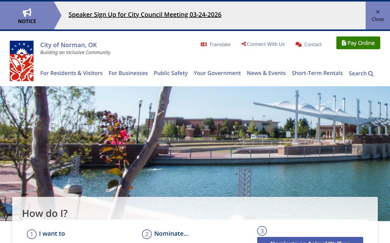 Norman Oklahoma phone directory official city website