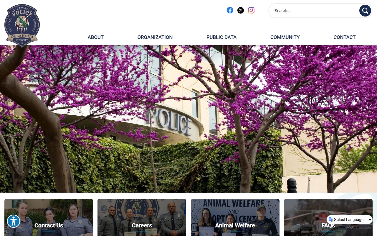 Stillwater phone directory police department page