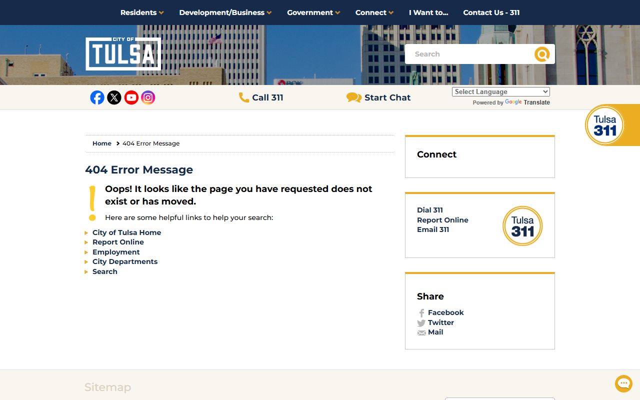 Tulsa phone directory police department page