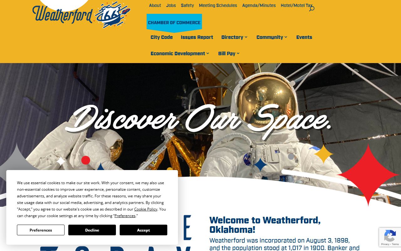 Weatherford Oklahoma phone directory city website