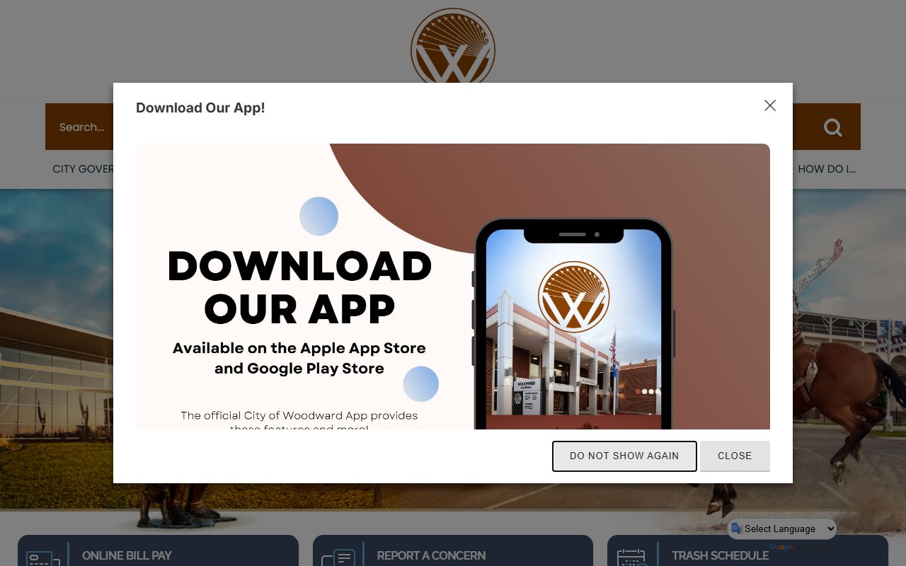 Woodward Oklahoma phone directory city website