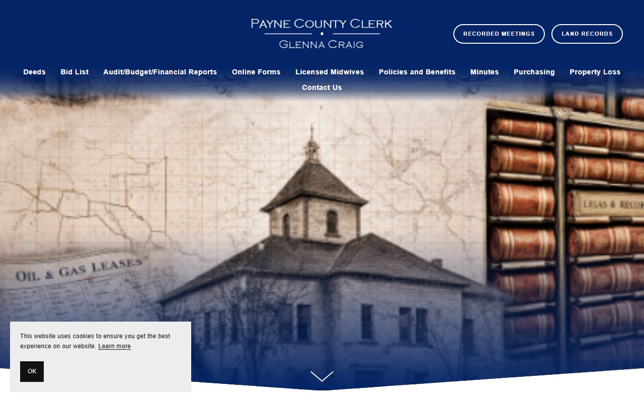 Payne County Oklahoma phone directory clerk website