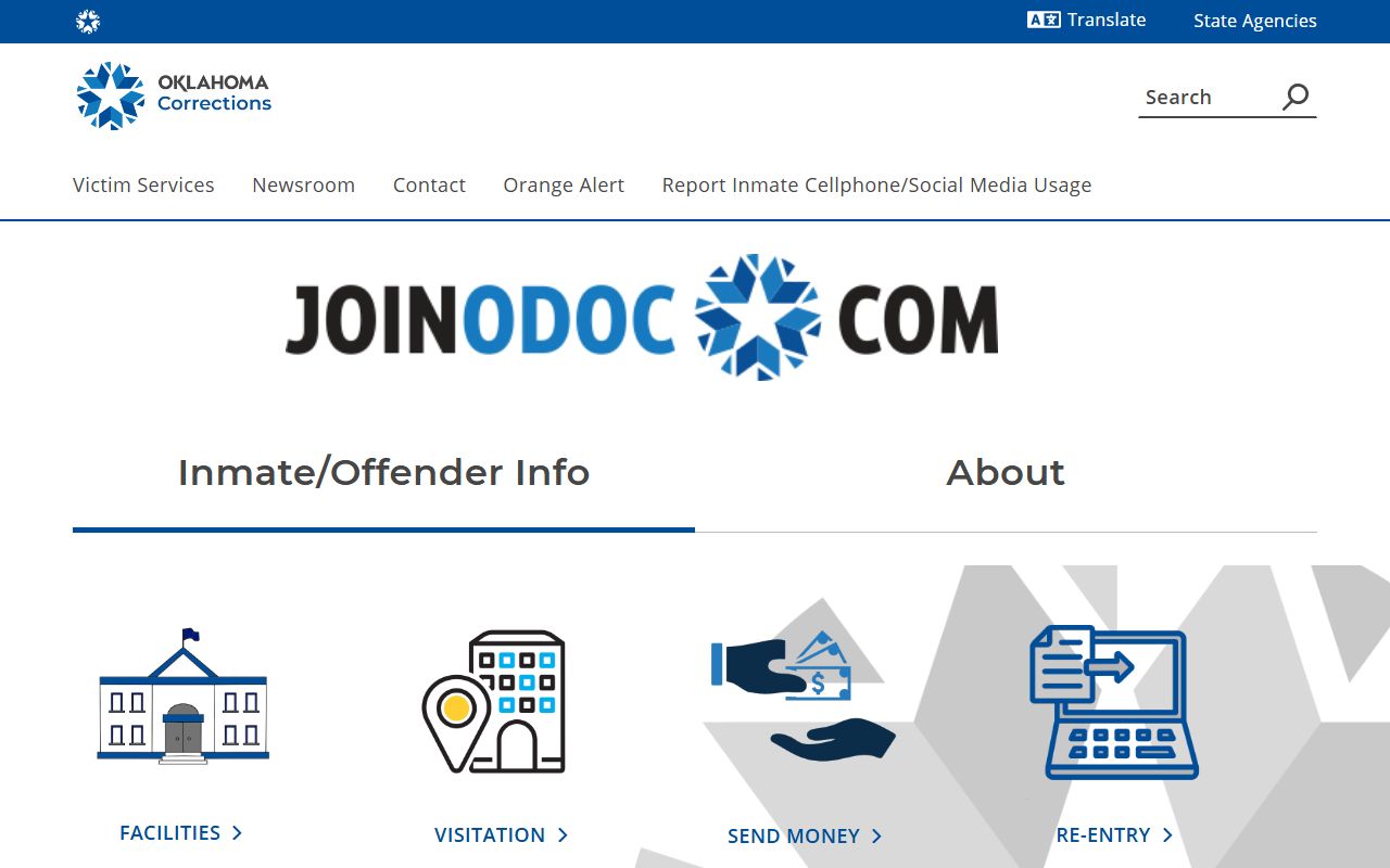 Oklahoma phone directory Department of Corrections