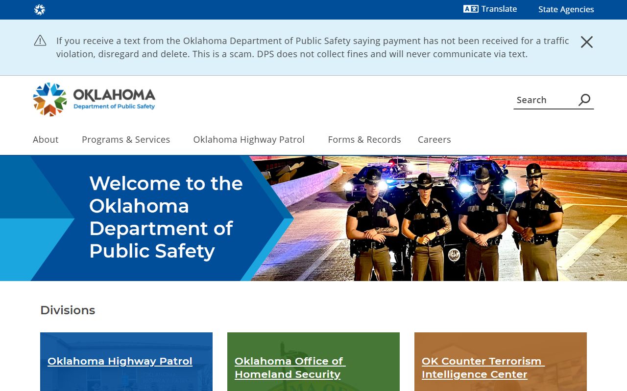 Oklahoma phone directory Department of Public Safety