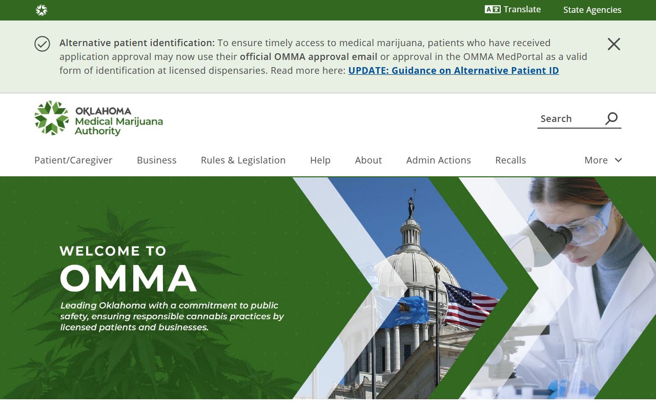 Oklahoma phone directory Medical Marijuana Authority
