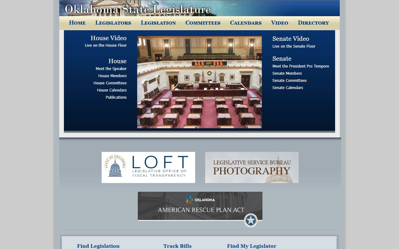 Oklahoma phone directory Legislature website
