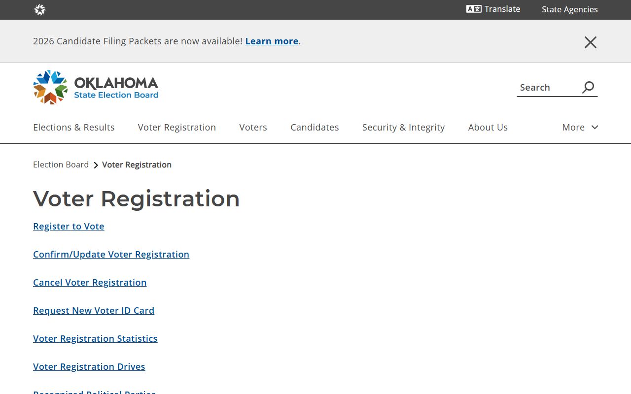 Oklahoma phone directory voter registration portal